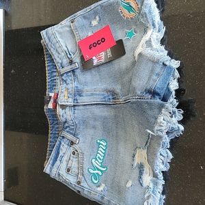 Team apparel NFL Miami Dolphins Jean Shorts